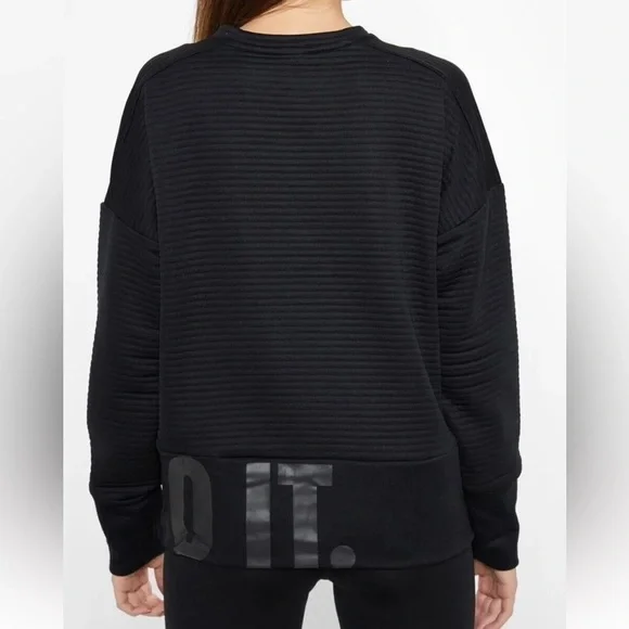 Nike Dri-Fit Training Crew Top Sweatshirt Black CD8991-010 Size XS Women - Picture 2 of 10